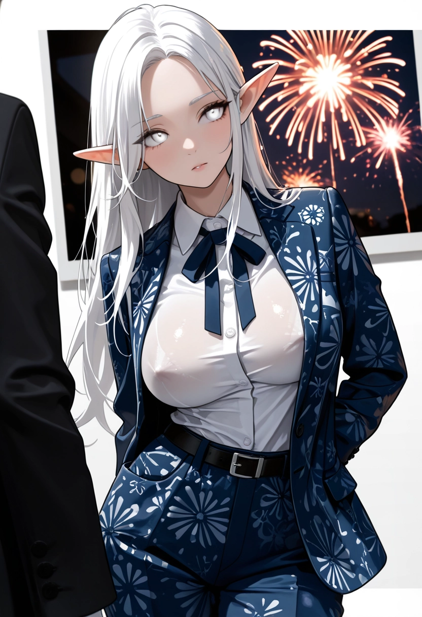 blue suit