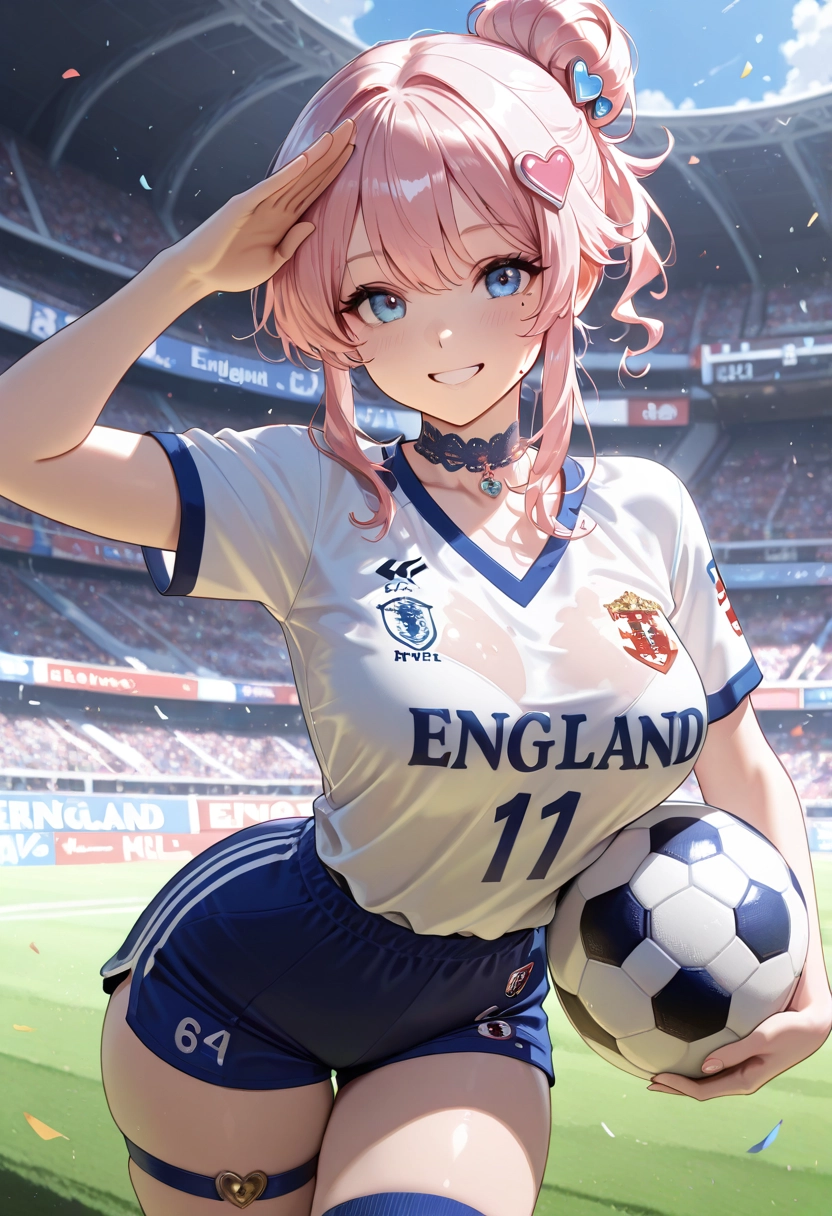 holding flag