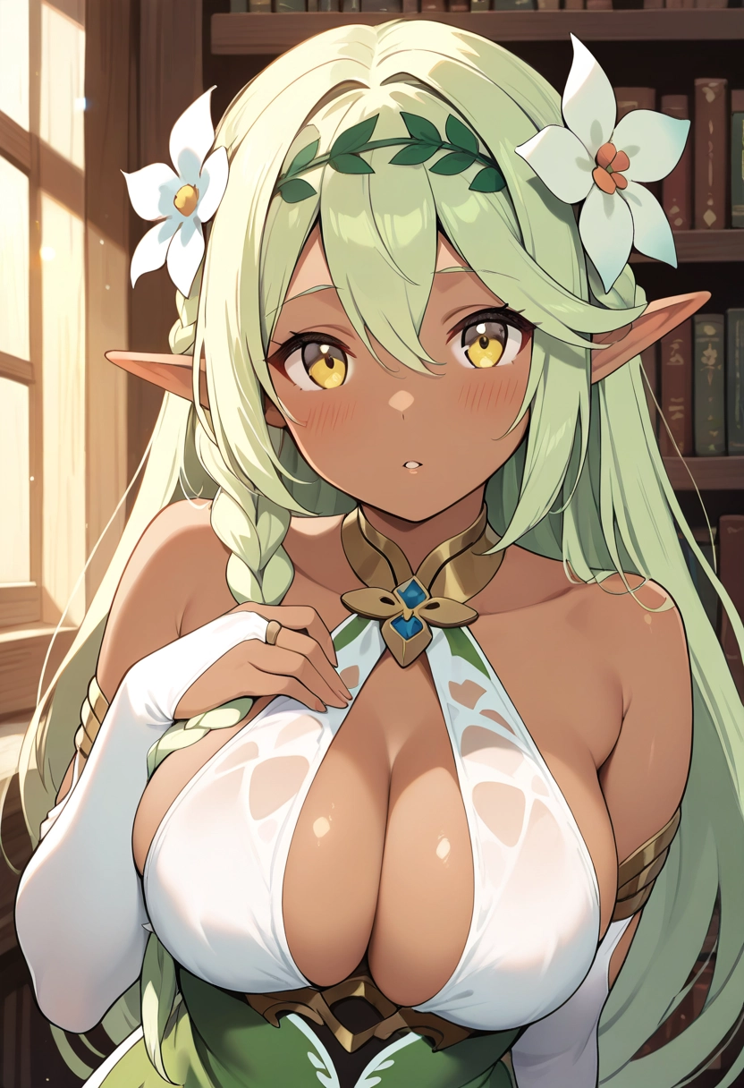 hand on table